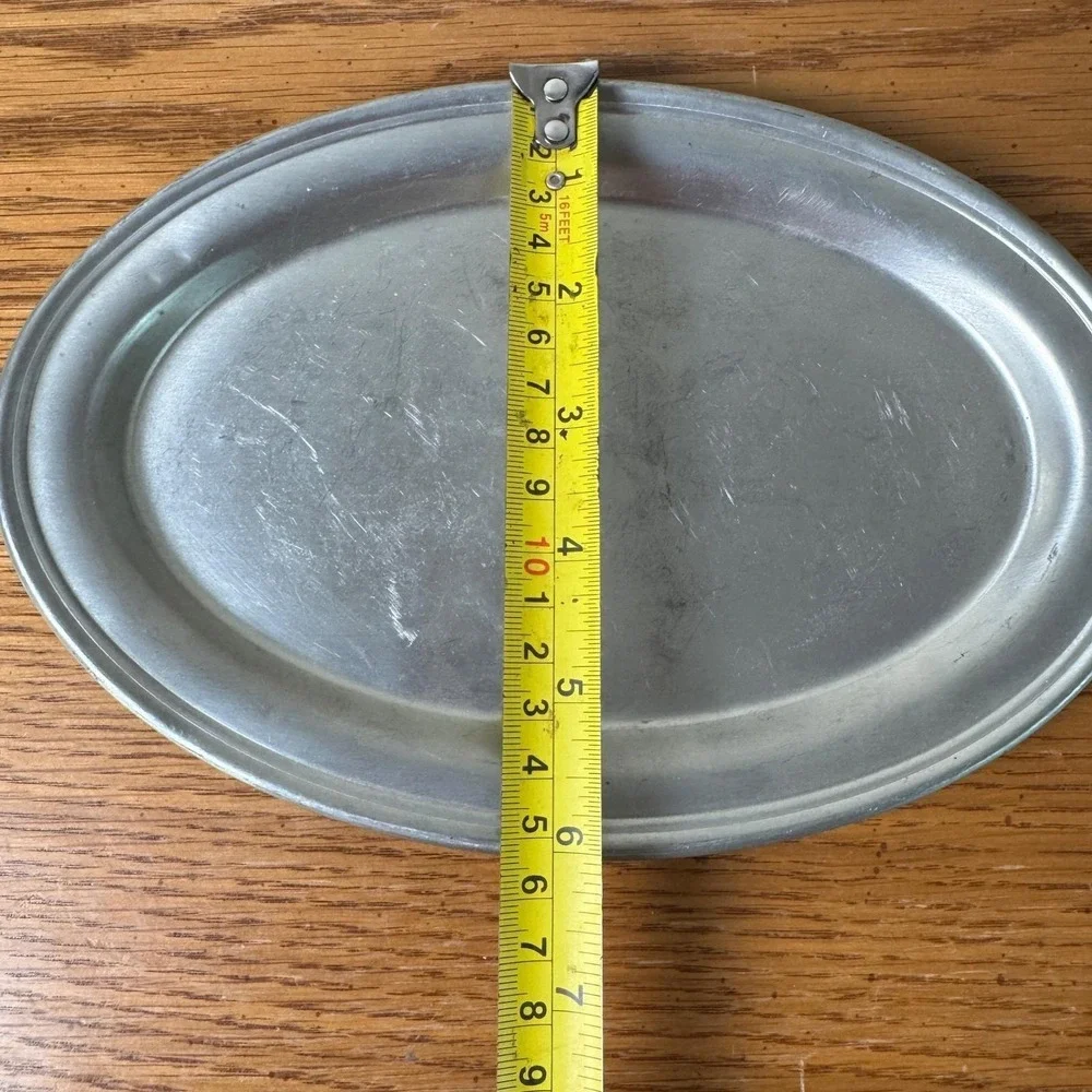 Web Pewter‎ Early American Creamer Sugar Bowl and Oval Tray Set 3 Piece Vintage